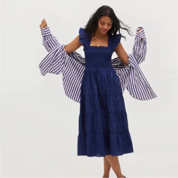 Hill House Home Ellie Nap MIDI Dress in Navy - Picture 6 of 14